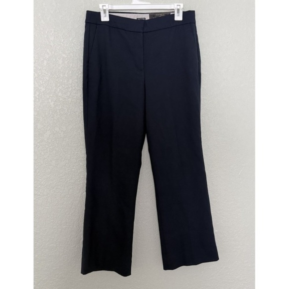 J Crew Pants Womens 10 Blue Willa Flare Nova‎ Fides Italian Wool Blend Inseam 25